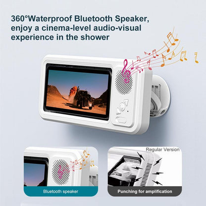 Waterproof Bluetooth-compatible Speaker with 360° Rotating Touch Screen