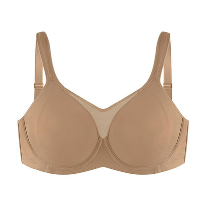 Plus Size Unlined Non-Padded Underwire Smoothing Wide Strap Full Coverage Minimizer