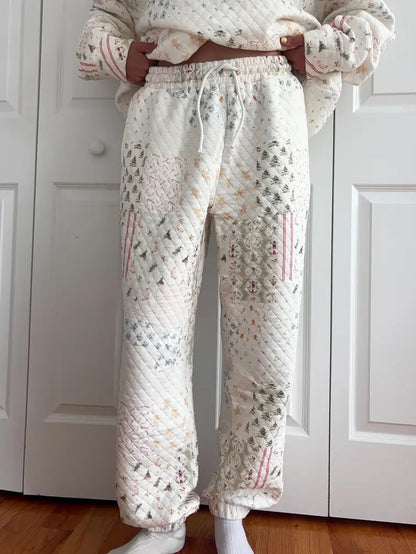 🔥LAST DAY 50% OFF - ❄️🧣Christmas Holiday Quilted Mockneck Sweatshirt Set(✨Same as in the video)