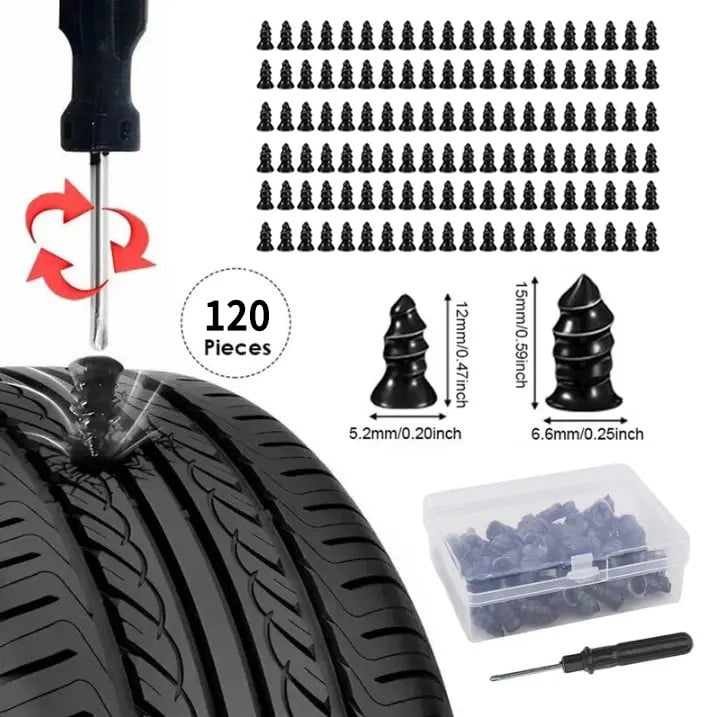 🔥Tire Repair Nails Kit for Car/Motorcycle/Truck – Fast Self-Service Tire Repair Tools