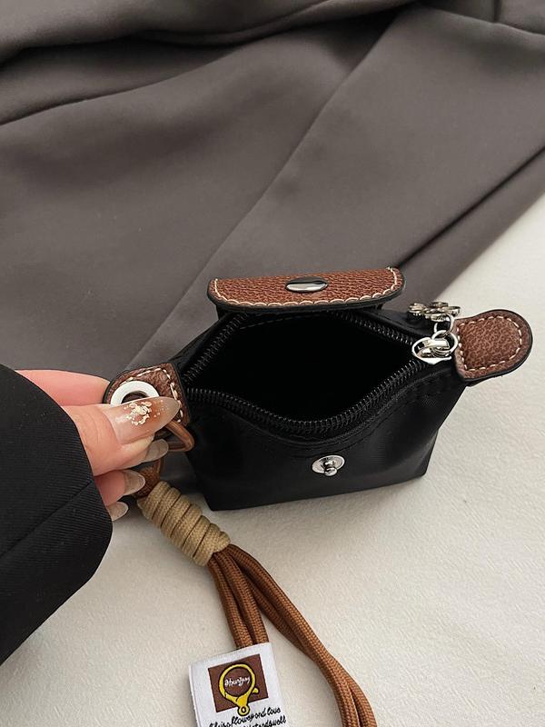 Mini Wallet for Women, Detachable Nylon Wrist Strap Coin Purse