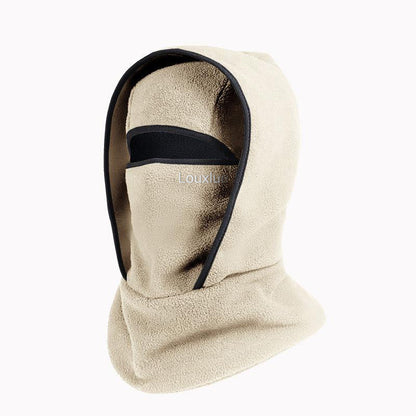 Outdoor Winter Warm Hat Neckband Integrated Cycling Mask Sports Ski Head Cover Neck Windproof Cold One-Piece Pullover Hat