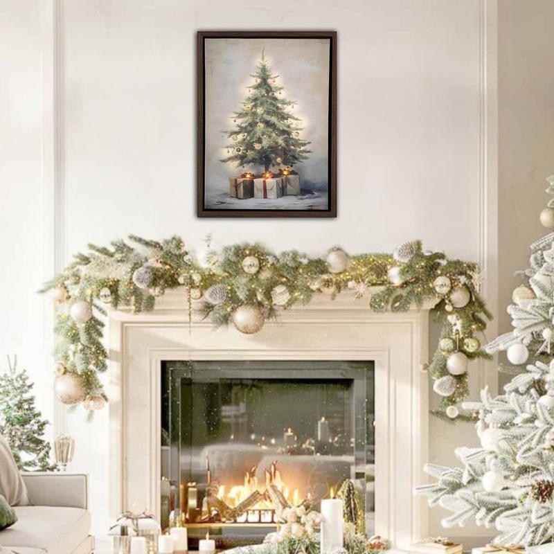 Battery-Operated Lighted Wall Art - Old Time Christmas