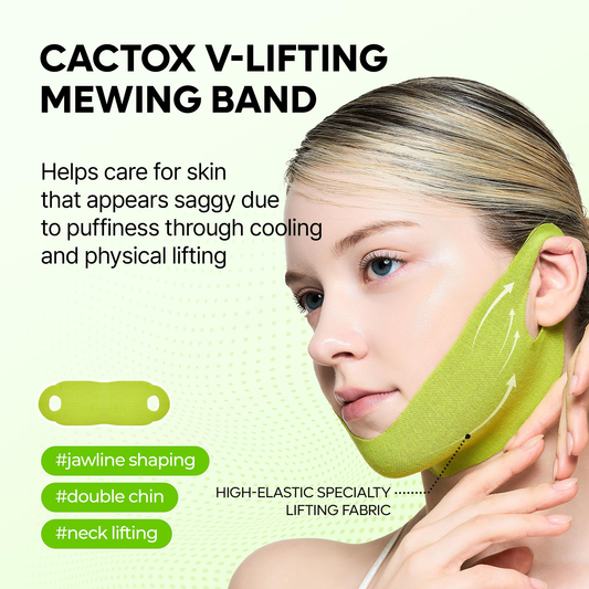 CACTOX V-LIFTING MEWING BAND Cooling Jawline Care for De-Puffing, Visible Pore Care & a More Sculpted Look