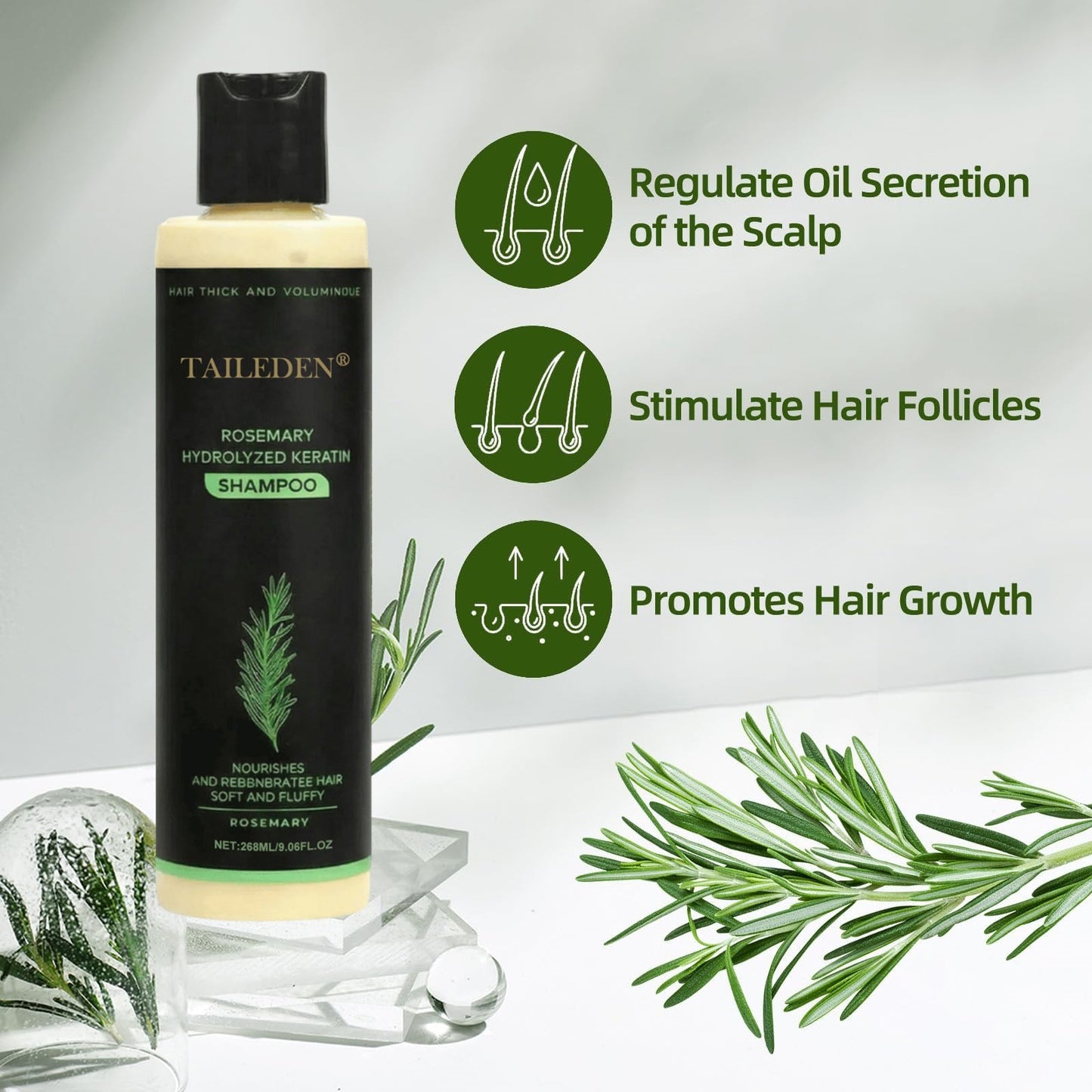 🌱 Organic Rosemary Hair Growth Shampoo
