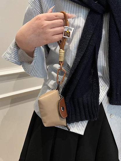 Mini Wallet for Women, Detachable Nylon Wrist Strap Coin Purse