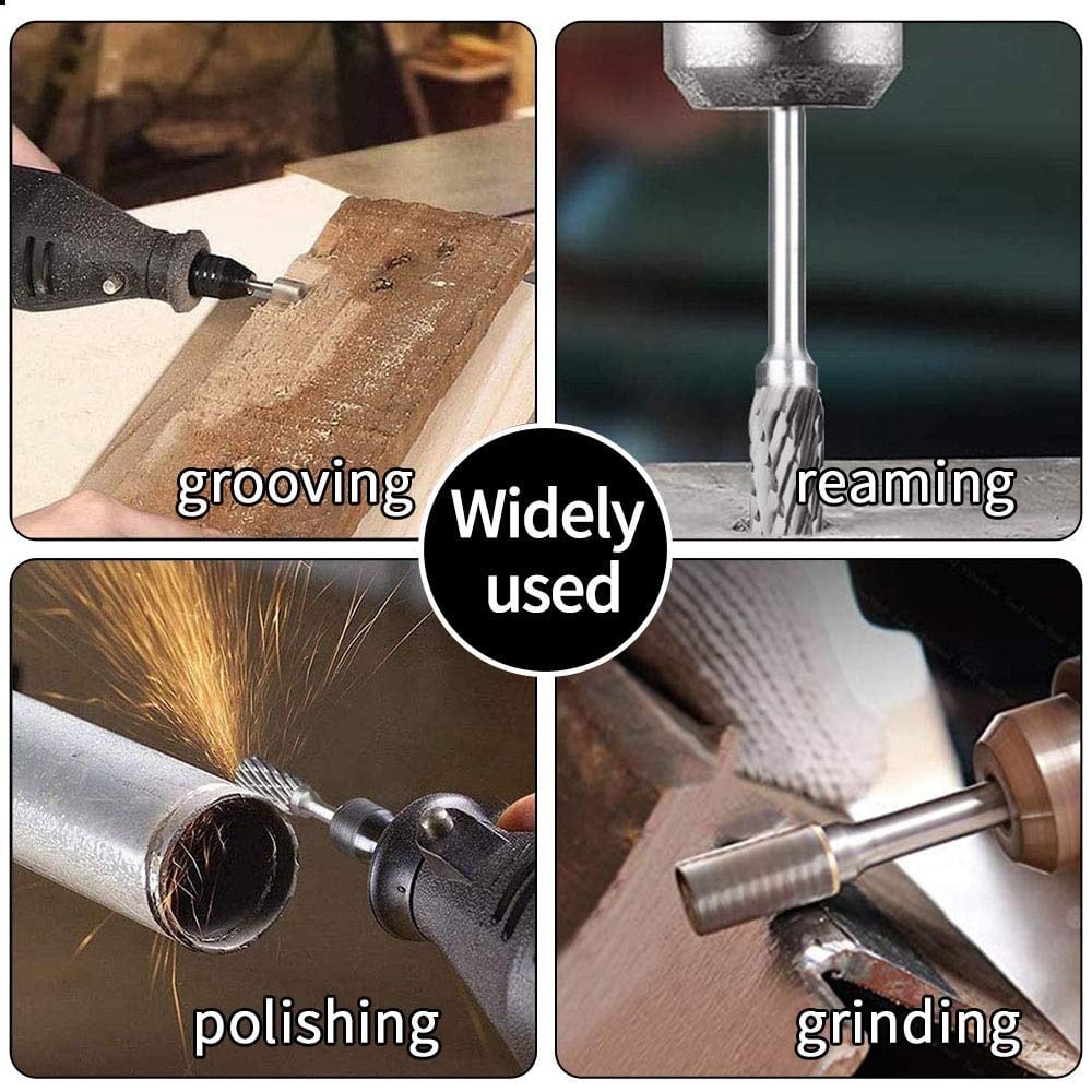 5PCS Woodworking Twist Drill Bits 6mm Shank Non-slip Fast Grinding Speed for Wood Carving & Metalwork Tools