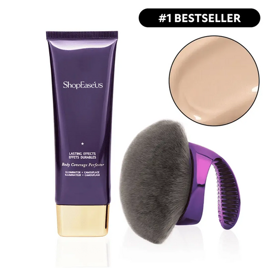 Body Coverage Perfector 3.5oz + X-Large Buffer Brush  Flawless Body Makeup – Conceals Scars, Spots, Veins, Tattoos & More