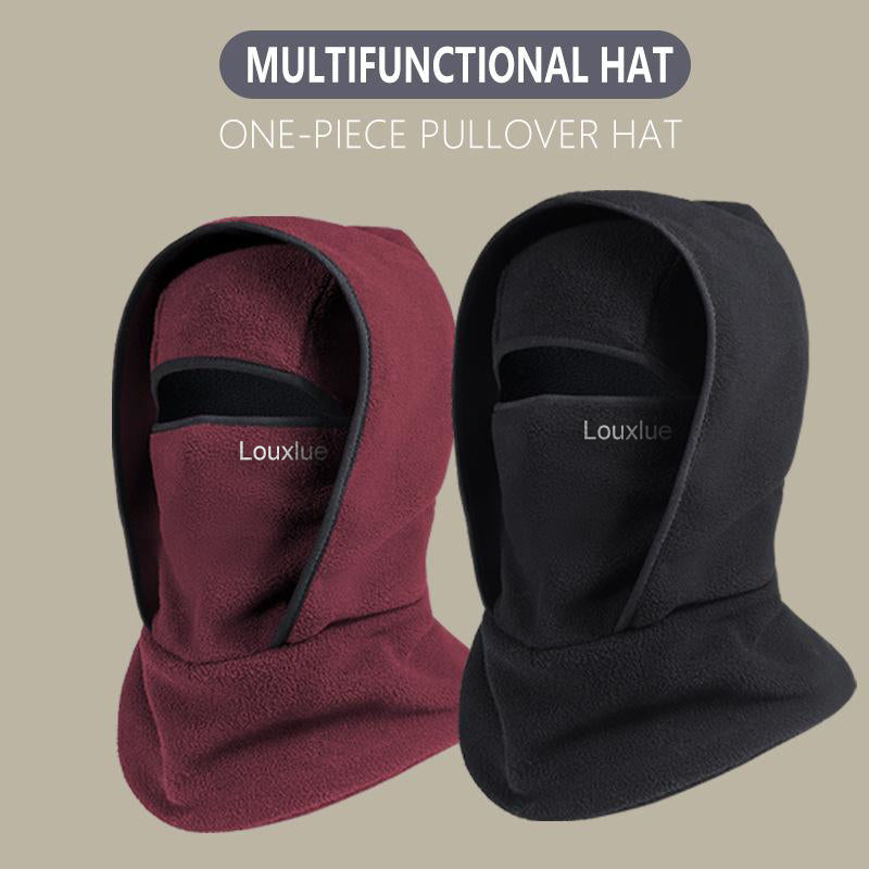 Outdoor Winter Warm Hat Neckband Integrated Cycling Mask Sports Ski Head Cover Neck Windproof Cold One-Piece Pullover Hat