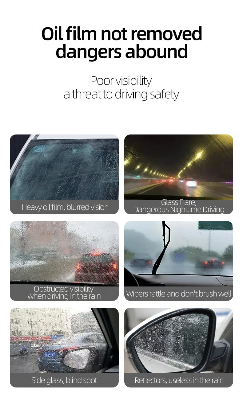 🔥LAST DAY ONLY 49% OFF🚗🧼Automotive Oil Film Cleaning Brush for Car Windows – Glass Cleaning Board