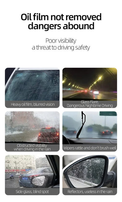 🔥LAST DAY ONLY 49% OFF🚗🧼Automotive Oil Film Cleaning Brush for Car Windows – Glass Cleaning Board