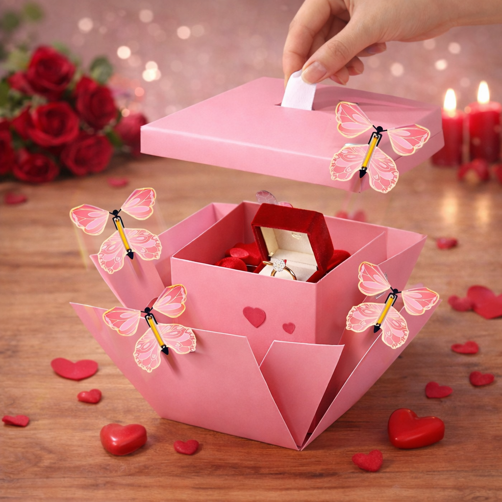 Butterfly Explosion Gift Box, Surprise Gift Box Explosion with Flying Butterfly