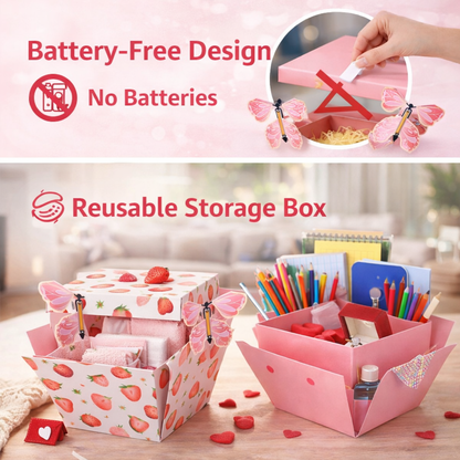 Butterfly Explosion Gift Box, Surprise Gift Box Explosion with Flying Butterfly