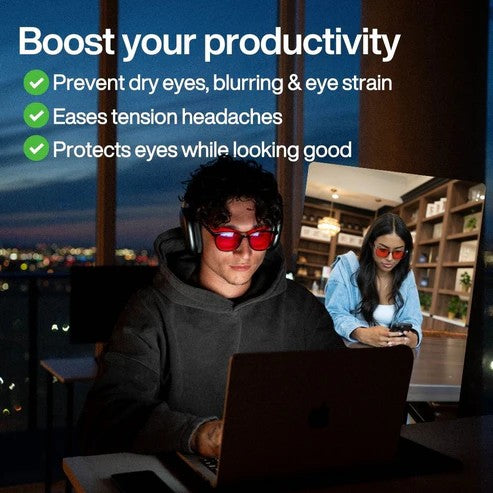 Unisex Red Lens Blue Light Glasses