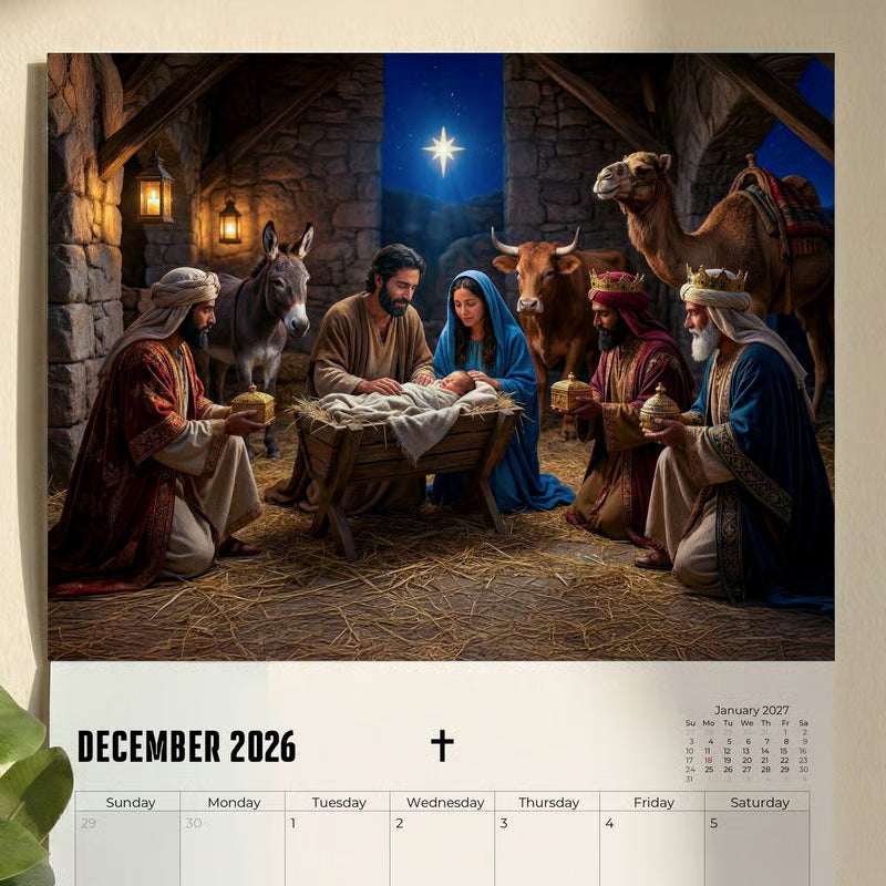 ✝️Jesus Christ Exquisite Images 2026 Wall Calendar -Daily Faith, Peace & Divine Inspiration