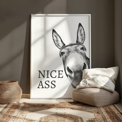 “Nice Ass” Quote Fun ny Sign Canvas Painting