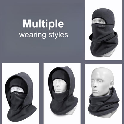 Outdoor Winter Warm Hat Neckband Integrated Cycling Mask Sports Ski Head Cover Neck Windproof Cold One-Piece Pullover Hat