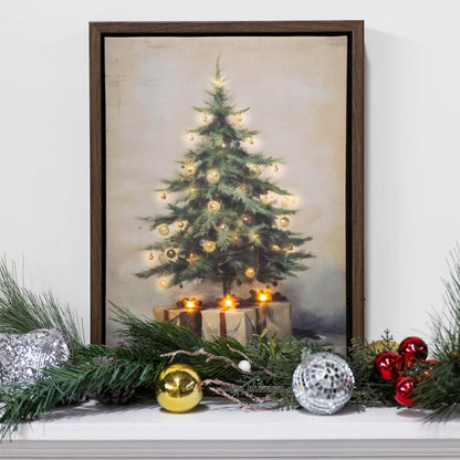 Battery-Operated Lighted Wall Art - Old Time Christmas