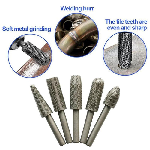 5PCS Woodworking Twist Drill Bits 6mm Shank Non-slip Fast Grinding Speed for Wood Carving & Metalwork Tools