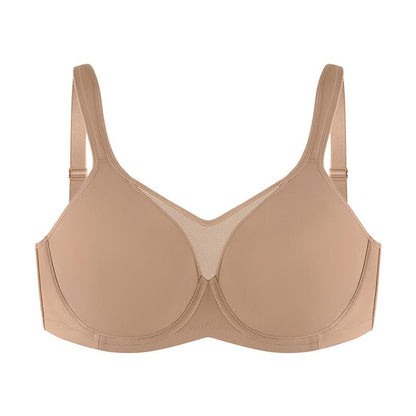 Plus Size Unlined Non-Padded Underwire Smoothing Wide Strap Full Coverage Minimizer