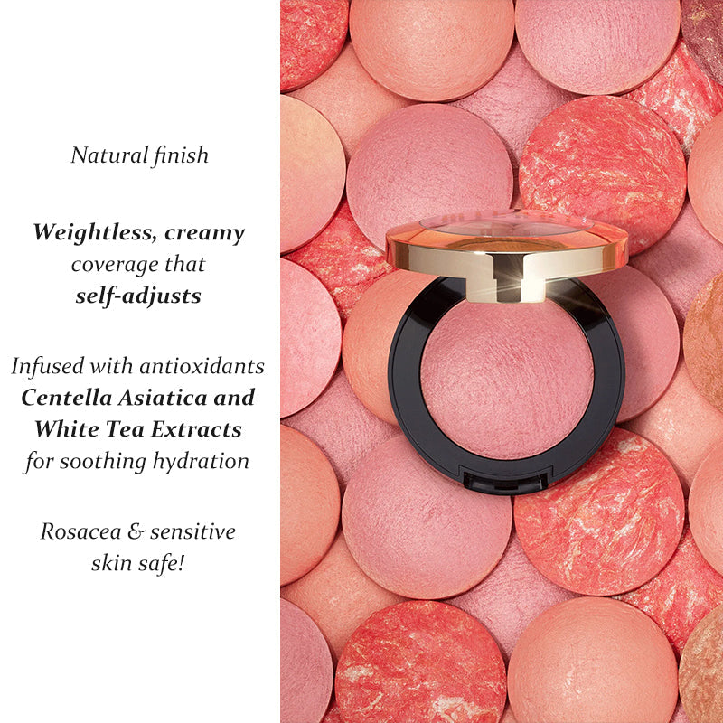 Flawless Finish Makeup Trio – Multi-Use Palette, Baked Blush & Pro Brush