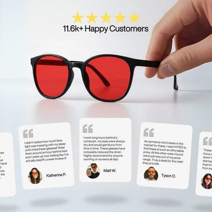 Unisex Red Lens Blue Light Glasses