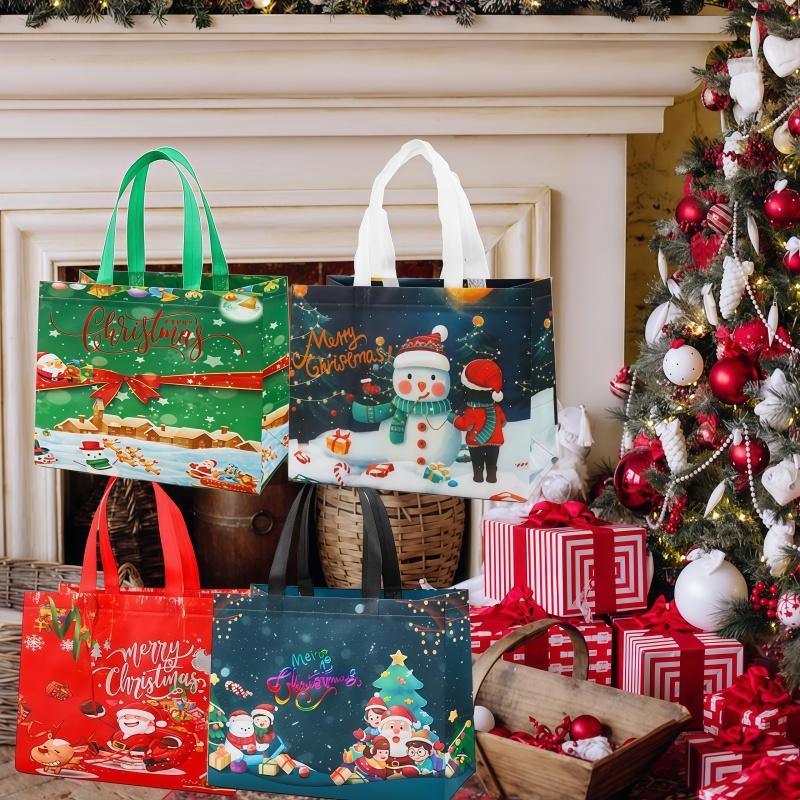 🛍️Christmas Gift Bags With Assorted Patterns - Perfect For Holiday Gifting🎁
