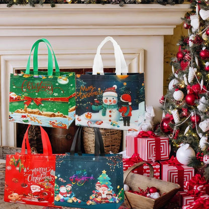 🛍️Christmas Gift Bags With Assorted Patterns - Perfect For Holiday Gifting🎁