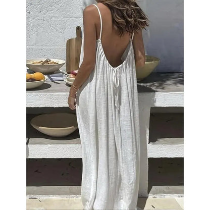 🔥HOT SALE 49% OFF - 💃Backless Spaghetti Strap Maxi Dress