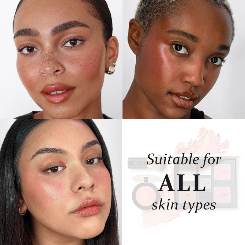 Flawless Finish Makeup Trio – Multi-Use Palette, Baked Blush & Pro Brush