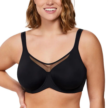 Plus Size Unlined Non-Padded Underwire Smoothing Wide Strap Full Coverage Minimizer