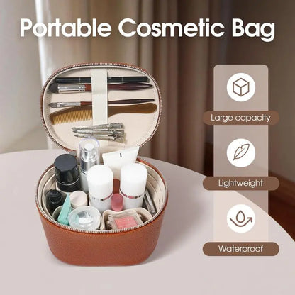 [Travel Toiletry Cosmetic Case] for Women Girls, Portable Vanity Storage Box