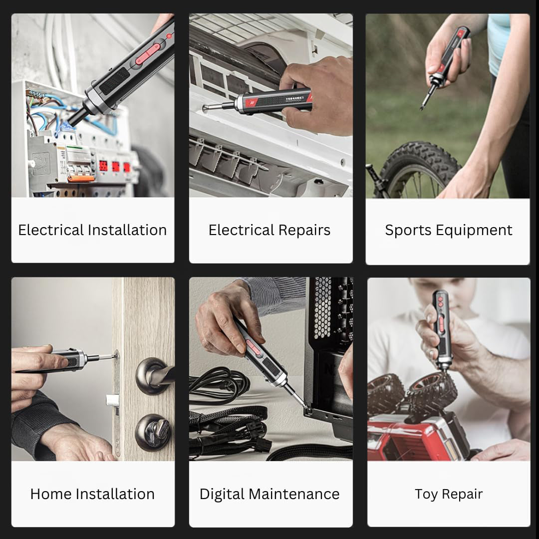 10.8VF Rechargeable Cordless Electric Screwdriver Kit