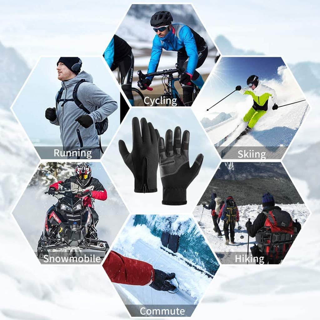 Warm Winter Gloves, -5℉ Thermal Ski Gloves Anti-Slip Touch Screen Gloves for Skiing Cycling Driving Fishing Walking Hiking,Pink-M