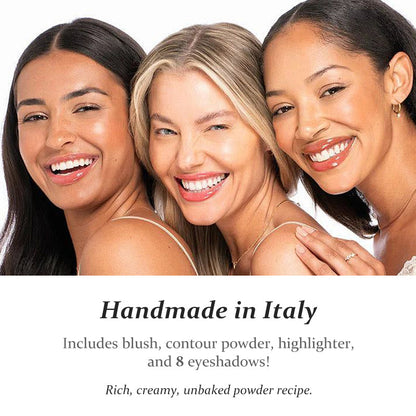 Flawless Finish Makeup Trio – Multi-Use Palette, Baked Blush & Pro Brush