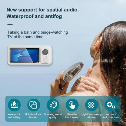 Waterproof Bluetooth-compatible Speaker with 360° Rotating Touch Screen