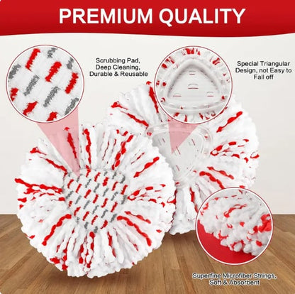 🔥 LAST DAY 49% OFF🔥 2026 Upgraded Spin Mop Heads with Scrubbing Pad