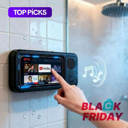 Waterproof Bluetooth-compatible Speaker with 360° Rotating Touch Screen