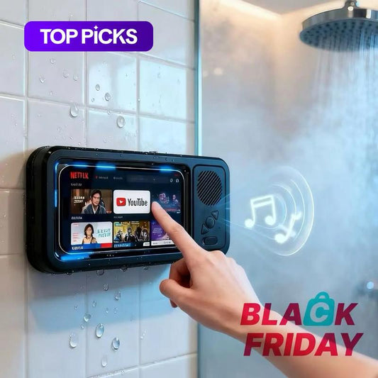 Waterproof Bluetooth-compatible Speaker with 360° Rotating Touch Screen