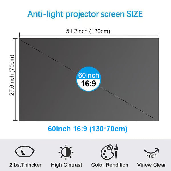 ⚡Hot Sales 49% OFF🔥Anti-Light 4K Projector Screen (16:9)🎥✨