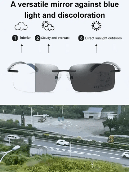 📚 Smart Zoom Photochromic Reading Glasses – Auto-Darkening Lenses, Clear Zoom Vision & All-Day Eye Comfort 👀✨