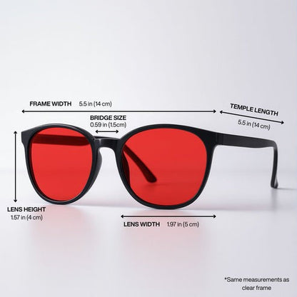 Unisex Red Lens Blue Light Glasses