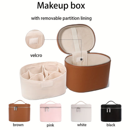 [Travel Toiletry Cosmetic Case] for Women Girls, Portable Vanity Storage Box