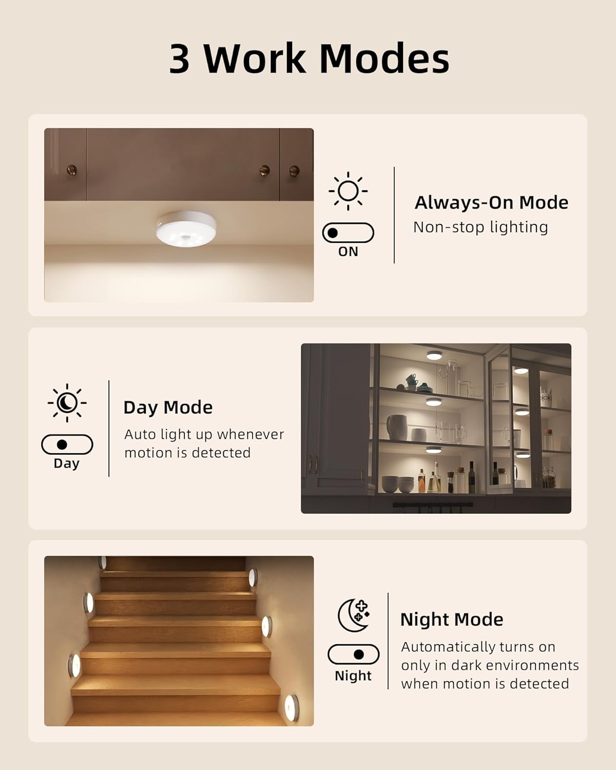 Under-cabinet lighting with charging station, rechargeable disc light strip with remote control