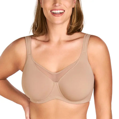 Plus Size Unlined Non-Padded Underwire Smoothing Wide Strap Full Coverage Minimizer