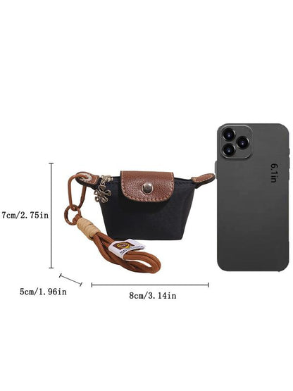 Mini Wallet for Women, Detachable Nylon Wrist Strap Coin Purse