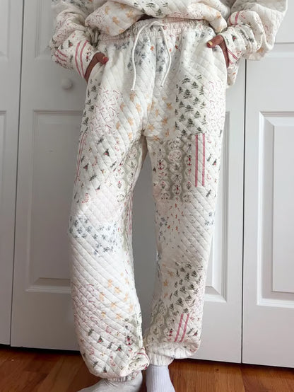 🔥LAST DAY 50% OFF - ❄️🧣Christmas Holiday Quilted Mockneck Sweatshirt Set(✨Same as in the video)