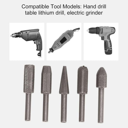 5PCS Woodworking Twist Drill Bits 6mm Shank Non-slip Fast Grinding Speed for Wood Carving & Metalwork Tools