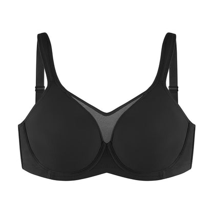 Plus Size Unlined Non-Padded Underwire Smoothing Wide Strap Full Coverage Minimizer