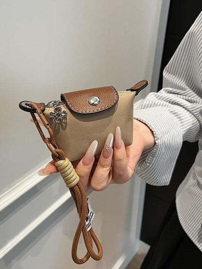 Mini Wallet for Women, Detachable Nylon Wrist Strap Coin Purse